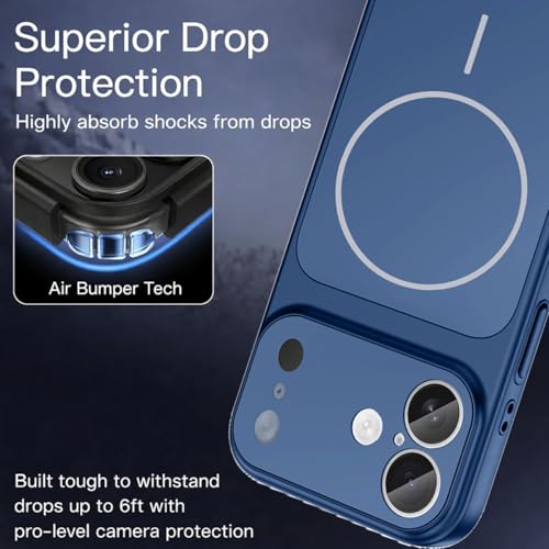 Image of SHINESTAR Converter Case for iPhone 16 | Premium Protective Mag-Safe Cover | iPhone 17 Pro / 17 Pro Max Series Style Design | in-Built Camera Guard | Wireless Charging Compatible - Blue
