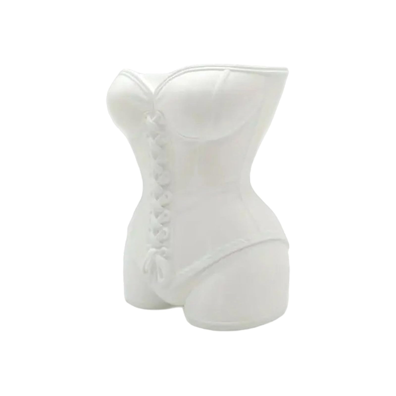 Msioytog Women's White Body Vases Corset Form Flower Vases Moderns Decorative Vase Centerpieces For Table Shelf Living Room Home Decors Form Flower Vase