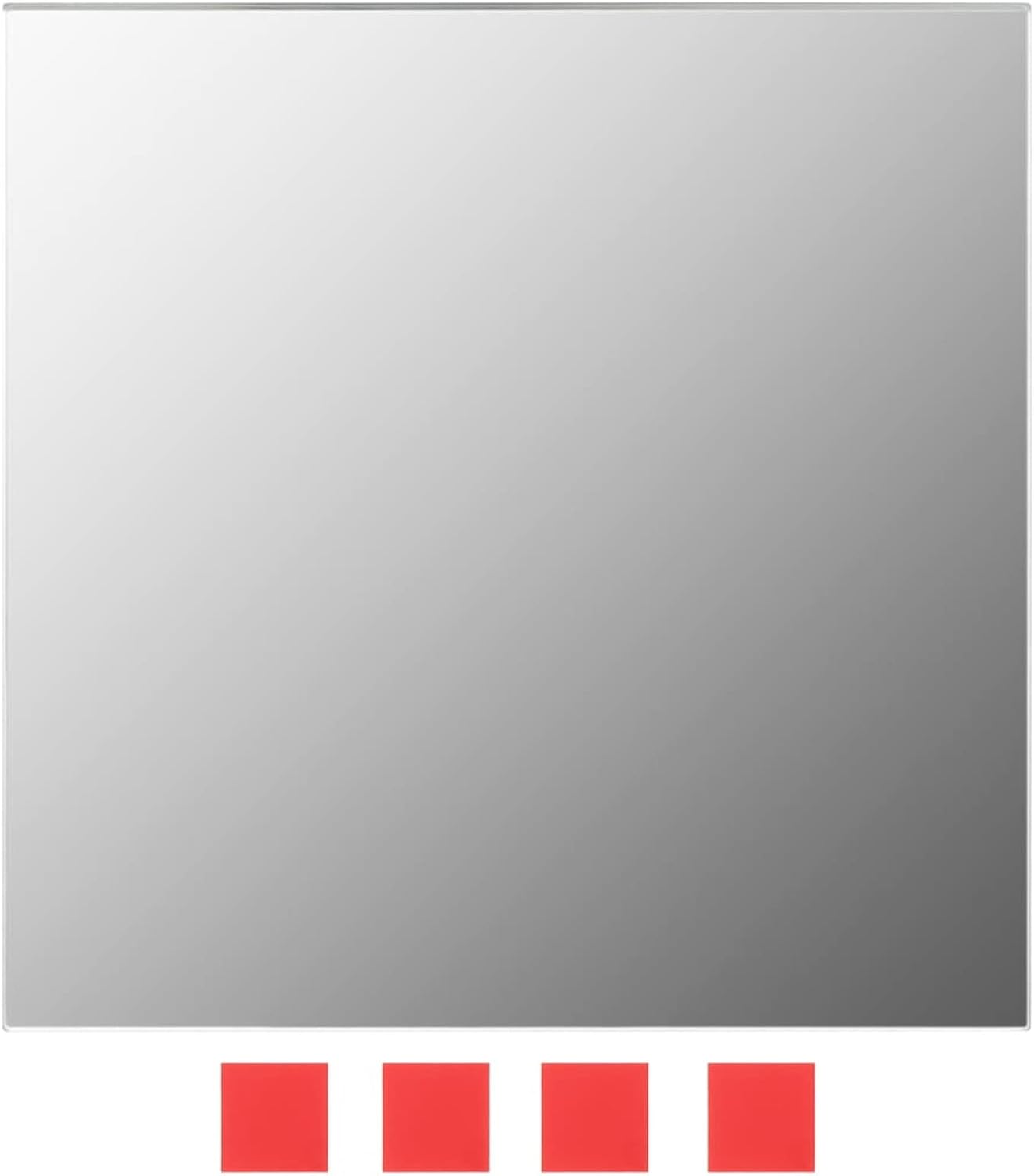 Gecheer Square Glass Wall Mirror Set, 7 Piece Minimalistic Aesthetic Home Decor, 3.9"