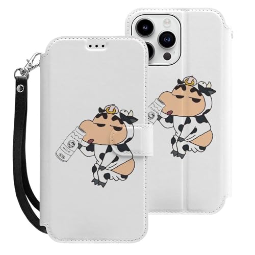 クレヨンしんちゃん iPhone15ProMax用ケース 手帳型 スマホケース アイホン15ProMax用 財布型カバー カードポケット スタンド機能 誕生日ギフト 人気 男女兼用