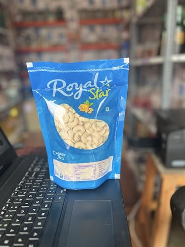 Image of Royal Star Premium Whole Cashew Nuts W320 - Fresh, Crunchy & Vacuum Packed - 1Kg | Healthy & Tasty Dry Fruit | Rich in Protein & Nutrients