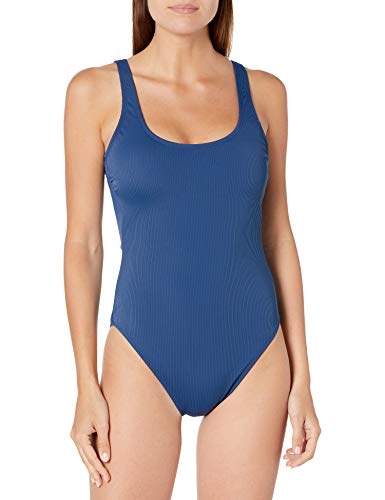 Catalina Women's Classic Ribbed One Piece, Navy, Extra Small