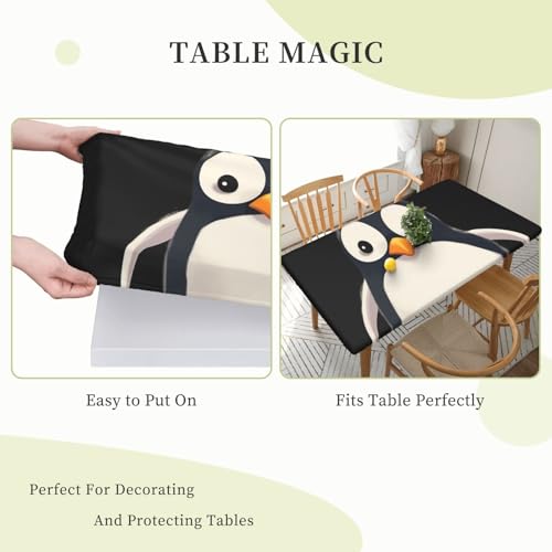 Nappe rectangulaire imperméable motif pingouin mignon 76 x 152 cm
