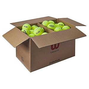 Wilson Tennisballen Triniti, 72 ballen, karton 100% recyclebaar, geel, WR8201501