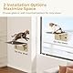 pecute Kletterwand Katzen, 2-in-1 für Wand & Glas, Katzenkletterwand mit Waschbar Abnehmbar Filzunterlage, Katzenliege Fenster Fensterplätze mit Große Saugnäpfe für Katzen, Großkatzen (M)