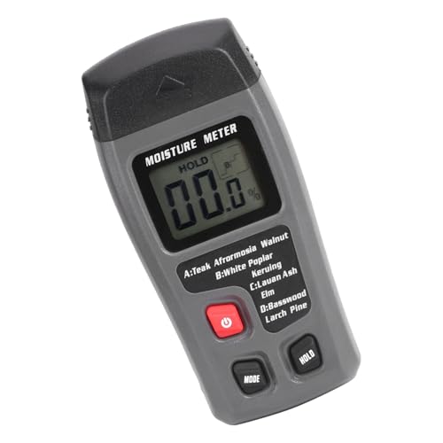 Generic Rilevatore di umidità del Legno Tester Digitale LCD Accurato per umidità per Albero della Gomma in Palissandro di Noce Sensore Igrometro 0-99,9% per la Lavorazione del Legno