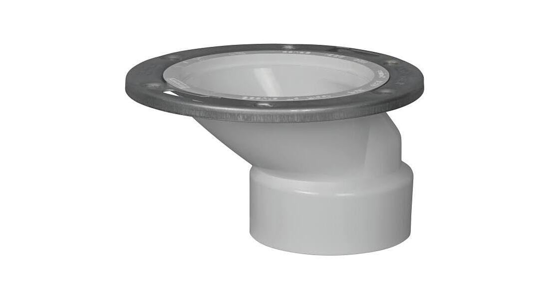 h*4様 羽バングル&フロートとリボンフロート IPS 86181 3-Inch x 4-Inch PVC Offset Closet Flange with Metal Ring