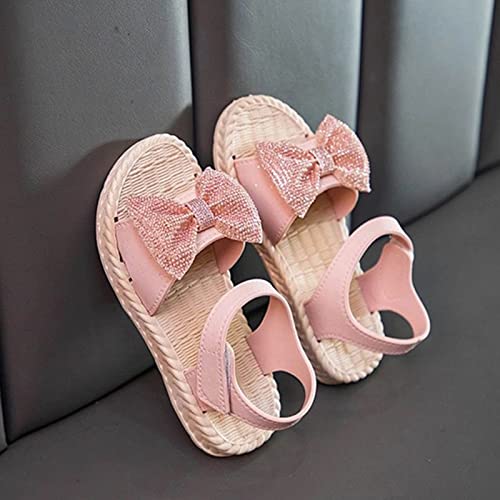 Toddler Kids Infant Girls Soild Bowknot Princress Shoes Soft Sole Non Slip First Walkers Closed Toe Sandals for Kids2