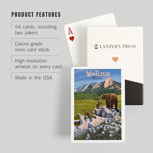 Baraja de cartas Poker Whitefish Montana 52 cartas miniatura 3