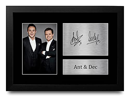 Ant and Dec cadeaux photo autographiée A4 encadrée idée fan