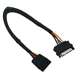 『Parámetro』Longitud (incluidos conectores): 12 pulgadas (30 cm) (aprox.), Calibre: 1007-18AWG (cable de cobre con revestimiento de estaño estándar) (compatibilidad con voltajes de alimentación de 3,3 V, 5 V y 12 V entre unidades SATA y conexiones de fuente de alimentación sin cualquier degradación del rendimiento), Cantidad: 2 piezas, cinta autoadhesiva * 1 piezas;