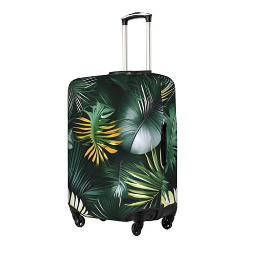 Tropical Palm Leaves print Luggage cover, suitcase protector, elasticated protective sleeve, fits 18-32 inch suitcases, X-Large, White2