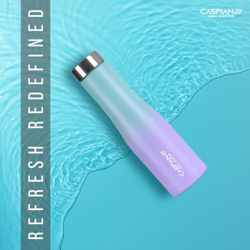 Image of CASPIAN / / / Aqua ISI Certified Stainless Steel Water Bottle 1ltr. (Multicolors, 1 Litre, Set of 3) |Leak Proof Thunder for Fridge Home Office Travel School Kids Boys Girls Adults Sports Gym |BPA Free