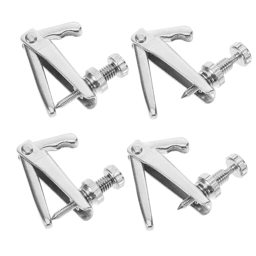 Totority 4個小提琴微?器 メタル弦器 小提琴及大提琴用交換パーツ シルバ