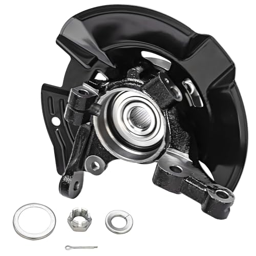 Image of Detroit Axle - 2.4L Front 2pc Steering Knuckles for Hyundai 11-13 Sonata [Not for Sport Suspension], 2 Steering Knuckles & Wheel Bearing Hubs Assembly 2011 2012 2013 Replacement