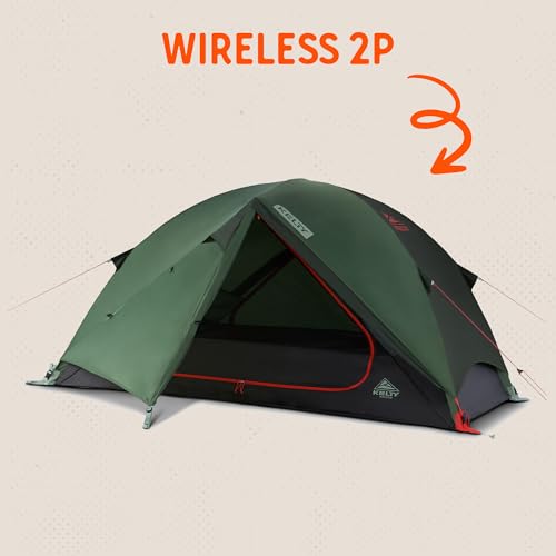 Image of Kelty Wireless Freestanding Camping Tent, 2 4 or 6 Person Size, Huge Interior and Peak Height, Intuitive + Easy to Pitch, Color Coded Setup
