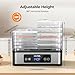 OSTBA Food Dehydrator, 5 Stainless Steel Trays, 48H Timer & Temp Control up to 160°F, 400W Food Dryer, Recipe Book for Jerky, Fruit, Meat, Vegetables, Herbs, BPA-Free