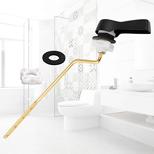 image for Hibbent 2 Pack Universal Side Mount Toilet Handle Angle-Mount Adjustab