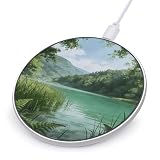 Shalimar Green Wireless Charger Portable Fast Charging Pad Lightweight Wireless Charging Pad 10W Slim Charging Station for Phone Charger Mat for Travel Home Office Desk