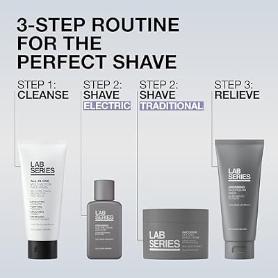 Lab Series Men's Grooming Effortless Pre-Electric Shave Solution - Cools & Refreshes Skin - Skin Care for Men, 3.4 Fl Oz