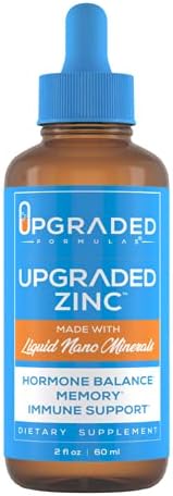 Upgraded Formulas Liquid Zinc with Liquid Nano Minerals - Hormone Balance, Memory and Immune Support - Vegan, Natural (2 Fluid Ounces)