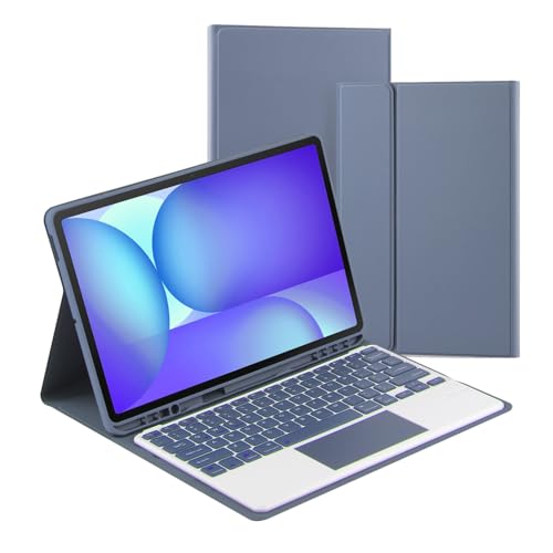 IPad ��12����iA18�j/��11����iA16�j/��10���� 10.9�C���`�i2026�N/2025�N/2022�N�j�p�L�[�{�[�h�P�[�X�A�}�O�l�b�g�����E�\�ȃ��C�����XBluetooth�L�[�{�[�h�y�y�����ĕt���z,Dark purple