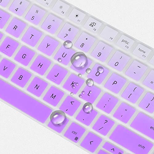 Keyboard Cover For 2022 New Dell Inspiron 15 5510 5515 5518 7510 3510 3511 3515, Dell Vostro 15 3510 5510 5515 Laptop, Dell Inspiron 16 7610, Dell Latitude 3520 Keyboard Skin Protector, Ombre Purple #TOP3