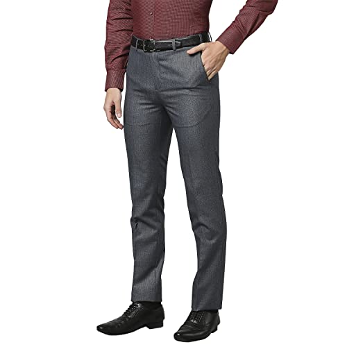 Image of Raymond Men's Pure Cotton Jacquard Pattern Slim Fit Semi Cutaway Collar Full Sleeve Formal Shirt