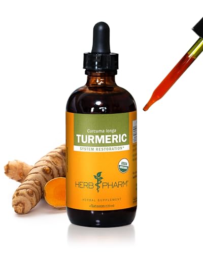 Herb Pharm Certified Organic Turmeric Root Liquid Extract for Musculoskeletal System Support - 4 oz Herb Pharm Certified Organic Turmeric Root Liquid Extract for Musculoskeletal System Support - 4 oz
