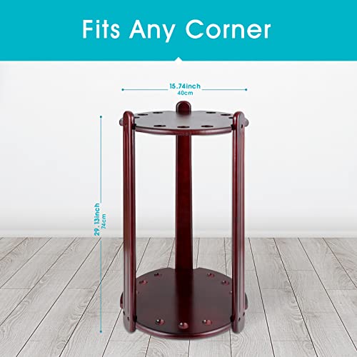 Hmqq Billiards Cue Rack(Solid Wood Pool Cue Rack With Holds 9 Sticks & Full Ball Set,Mohagany) #TOP4