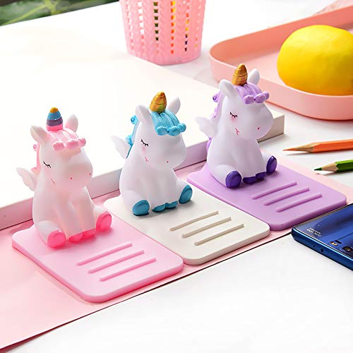 M Mugit KZ-02 Unicorn Phone Holder - 3 Pack Adjustable Stand - Lovely Animal Desktop Cell Phone Stand, Creative Cartoon Multi-Function Desk Phone Stand thumb #6