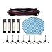 Niceminiwall NER700 - Set di accessori per aspirapolvere con spazzola principale, spazzole laterali e panni per mocio, kit filtro in microfibra di nylon durevole (B) immagine