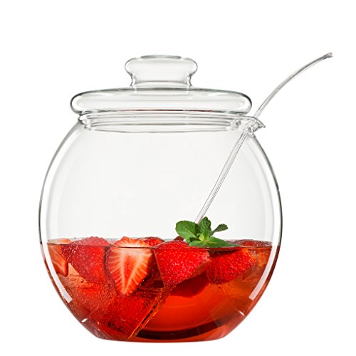 Bohemia Cristal 093 006 146 Bowleset 9-delig, 1 schaal ca. 4,5 ltr. met deksel van hittebestendig borosilicaatglas + 6 bekers ca. 300 ml van kristalglas - Image 4