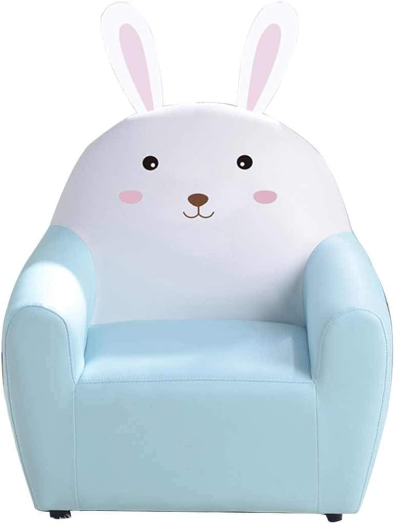 Couch Cute Cartoon Animal Shape Mini Sofa Chair Bedroom Reading Corner Boy and Girl Princess Backrest Armchair Birthday Present (Color : Blue C Size : 52.54252cm) (Blue a 52.5 * 42 * 52cm)