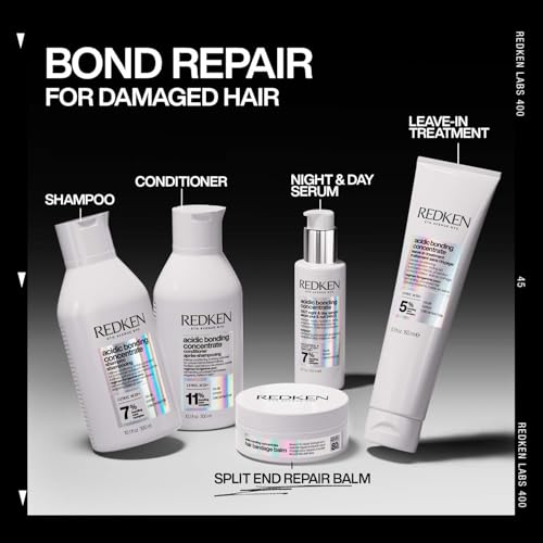 Image of Redken Acidic Bonding Concentrate Bond Repair Sulphate-Free Shampoo, 300 ml | Professional pH Balancing, Sulphate-free Bond Repair Shampoo with Citric Acid. Formulated for dry, damaged, and frizzy hair.