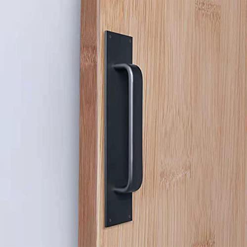 S-H KINHARD Scheunentürgriff Schuppen Türgriff, Moderner Stil Schiebetürgriff Kleiderschrank Türgriff, Schwarz Türgriff kann für Gartentüren, Balkontüren, Lagerhäuser Verwendet Werden