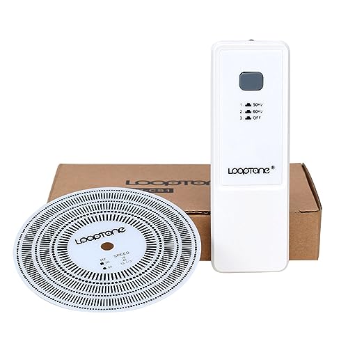 LoopTone LP Vinyl Turntables Tachometer Disc and Strobe Light，Profesional Speed Test Disk for...