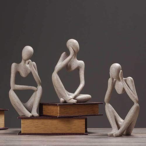 BESPORTBLE Estátua do Pensador Abstrato Figura Humana Escultura Ornamento Moderno de Mesa para Decor