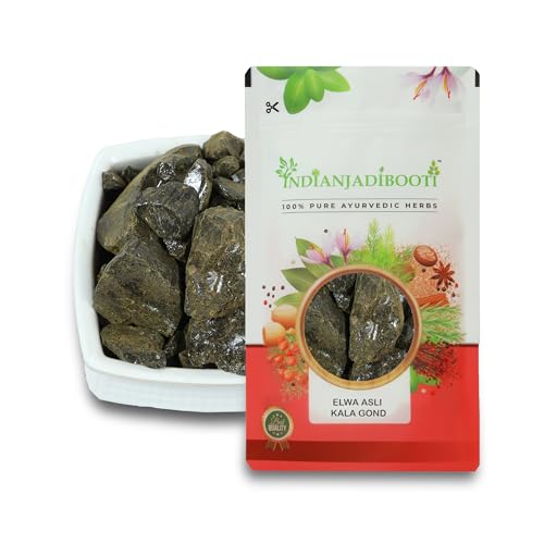 Image of IndianJadiBooti Pure Kala Gond (Gond Siyah) | Traditional Black Resin for Structural Harmony, Joint Resilience & Vata Balance | 100 Grams