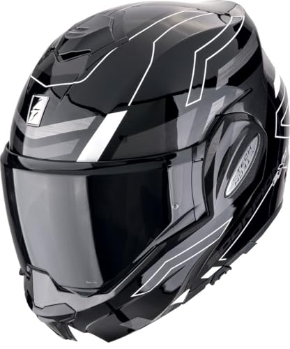ECE R22.06 P/J SCORPION EXO-TECH EVO CONQUER NERO BIANCO XL