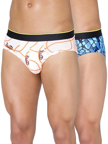 Image of Bummer Men's Printed Micro Modal Briefs Underwear | Ultra Soft & Breathable | Combo Pack of 2