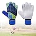 RNXRZANK Soccer Goalie Gloves with Adjustable Wrist Strap for Men and Women, Blue, 9cm