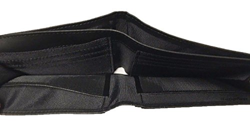 RFID Cashmere Leather 15 Card Large Gusset Bifold Wallet Black4