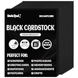 Black Cardstock - 8.5'' x 11'' 85lb Cover Card Stock Heavyweight Paper Perfect for Scrapbooking, Crafts, Business Cards 25 Sheets 250gsm UAP13BK
