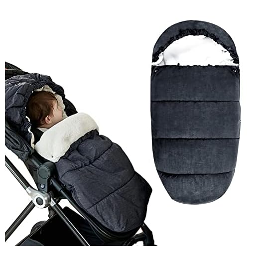 Saco Silla Paseo Universal, Cubrepiernas Forro Sherpa de Caliente para Bebé de Invierno, Saco de Dormir para Cochecito y Asiento de Coche, Adecuado para Niños de 0 a 3 Años