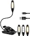 Produktbild LE Klemmleuchte, 3 Farbtemperaturen dimmbar, Leselampe, Leselicht, wiederaufladbare Schreibtischlampe, dimmbare Buchlampe, 5 LEDs, USB Kabel inklusive