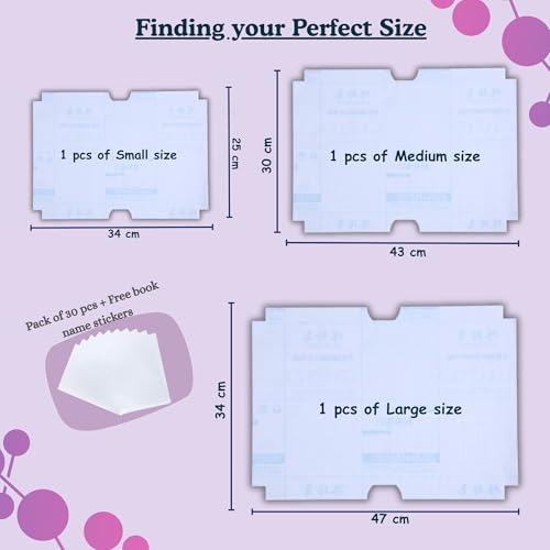 Image of (3books) Transparent Protective Book Covers, Waterproof Self-Adhesive Book Cover for Office School Textbook Protective Case Lamination for Books, Clear Book Cover Set with Name Labels, A4 /16K /22K,