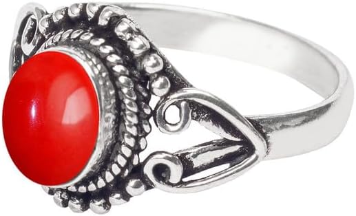 Miniatura 9 de Gemstone Ring, Silver Ring, Silver Overlay Handmade Ring, Bohemian Jewelry, Silver Ring For Women Girls All Size US, Anniversary Gift, Gift For Her