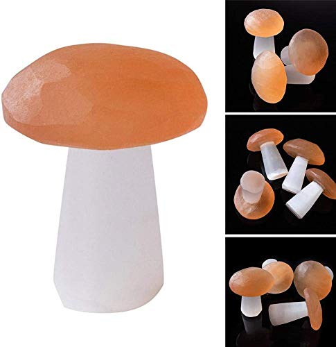 Namvo Natural Gypsum Mushroom Decoration Home Furnishing Crafts Office Desktop Decoration, Yellow - Image 3