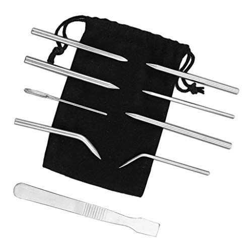Tongina Pacote De 9 Conjunto De Costura Paracord Agulha De Laço Paracord Para Tecelagem De Cordas